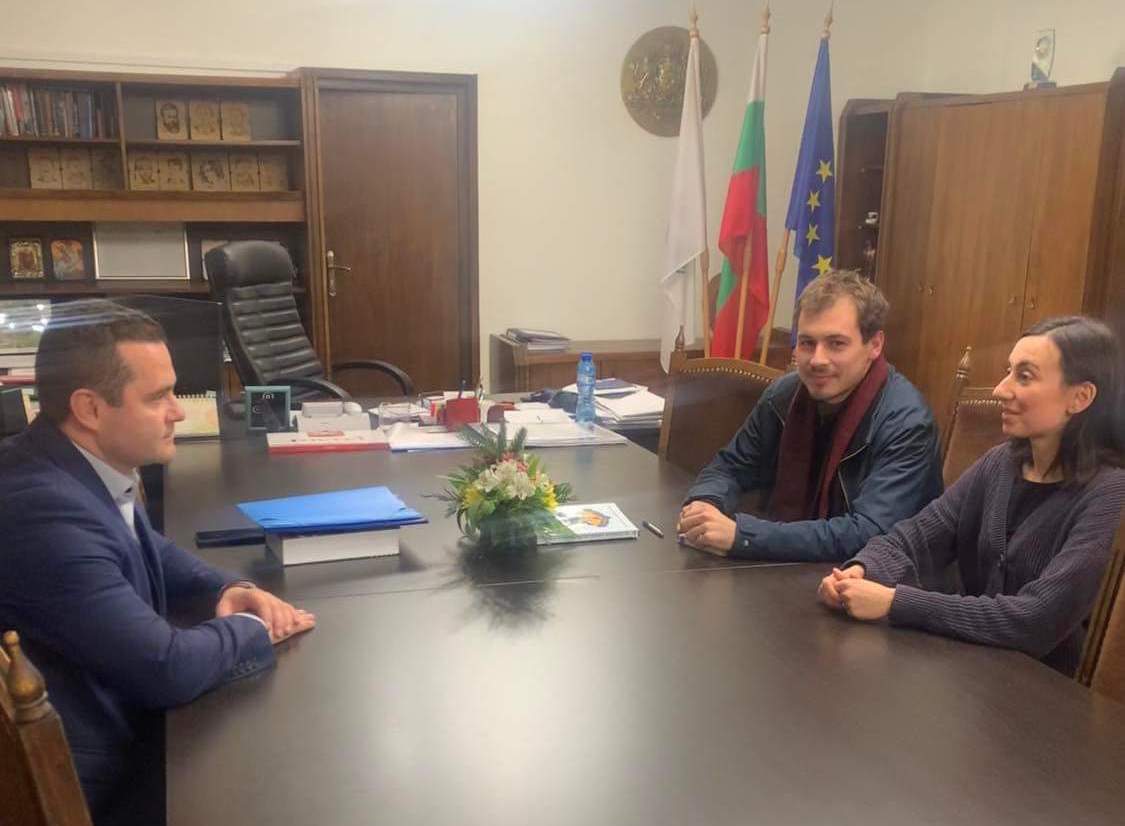 The Collective Foundation representatives meeting with the mayor of Ruse, Bulgaria